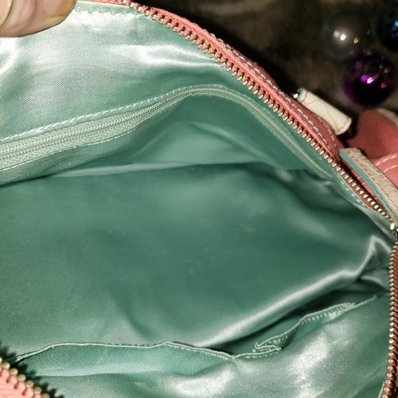 Guess Hand Bag Med 'Duffle' Pink&Blue - Picture 7 of 8